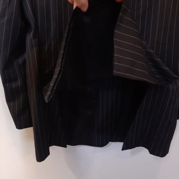 Vintage CHAPS Pinstripe Blazer Jacket Wool Suit Sport Coat Business Mens 40S - Picture 12 of 13